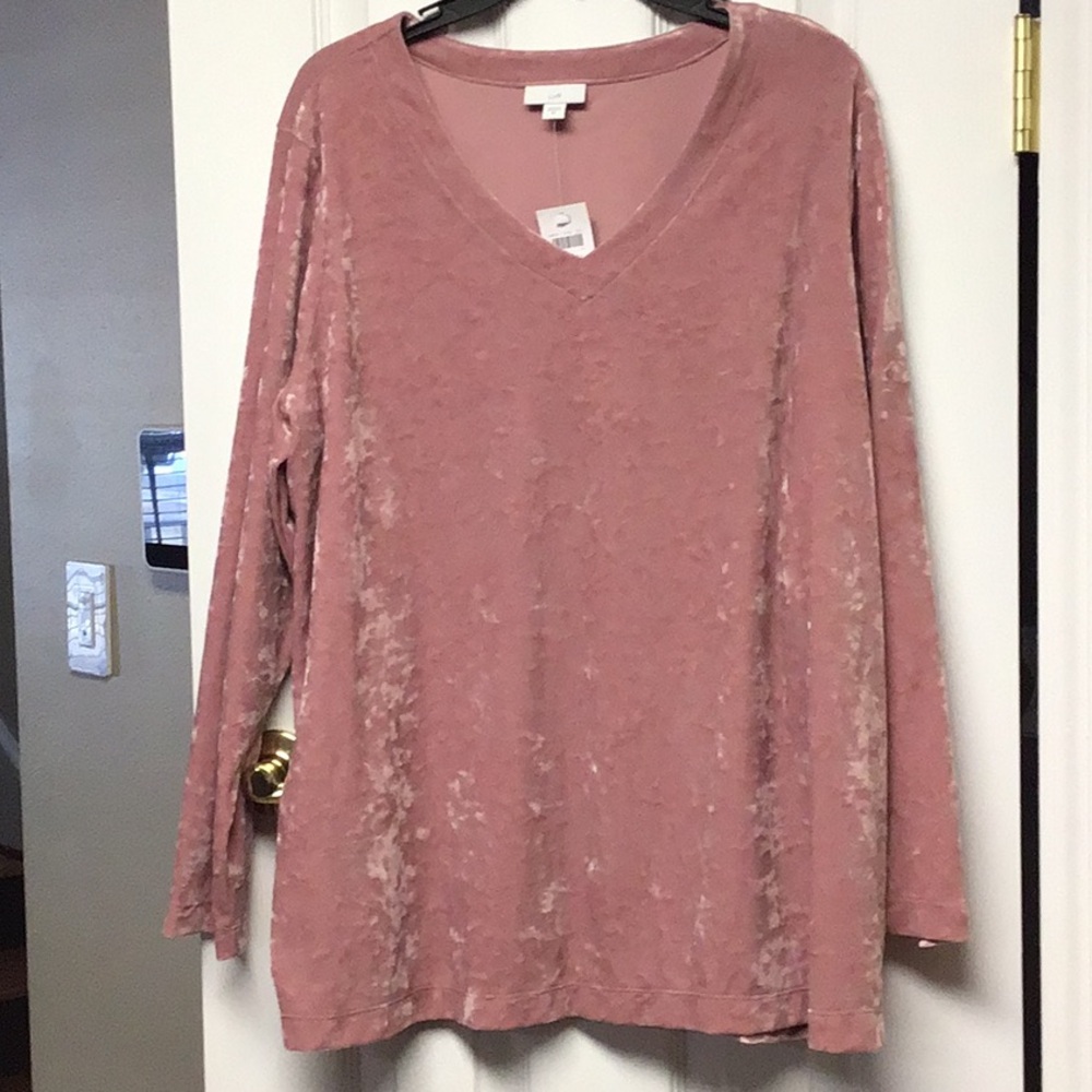 NWT J JILL DUSTY ROSE TOP